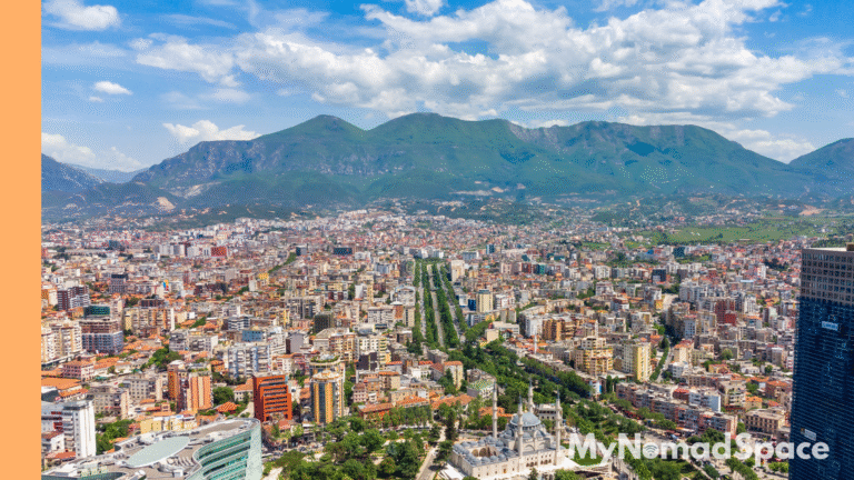 Aerial Shot of Tirana, Albania