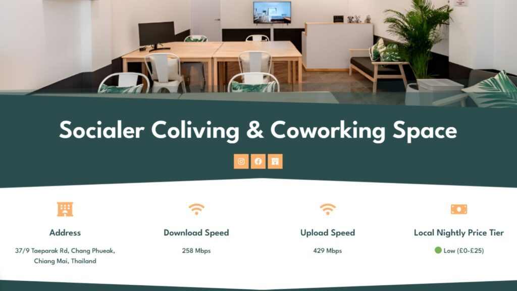 Socialer Coliving & Coworking Space listing on My Nomad Space.